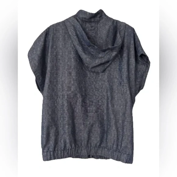 Derek Lam for Design Nation Chambray Cotton Hooded Jacket